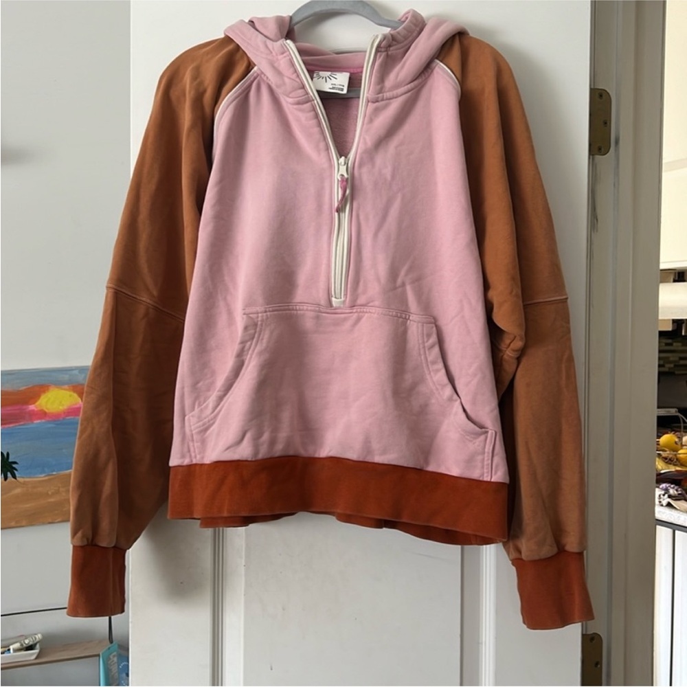 Pink & Brown offline aerie hoodie